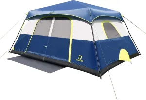 10-Person Instant Tent Equipped with Rainfly and and Power Cord Access Port - Set-Up In Under 60 Seconds!