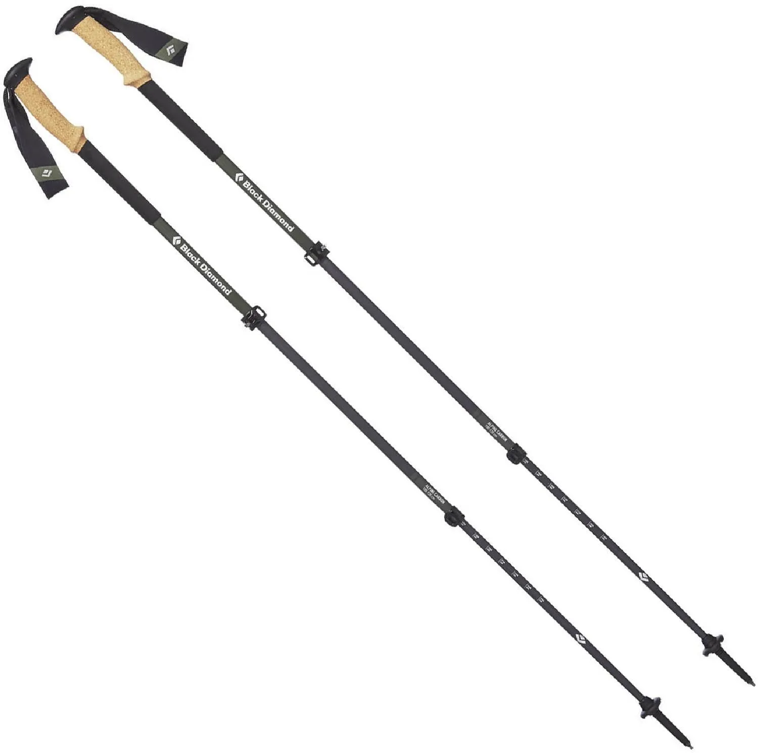 Alpine Cork Carbon Trekking Poles - Pair Black Diamond, Green