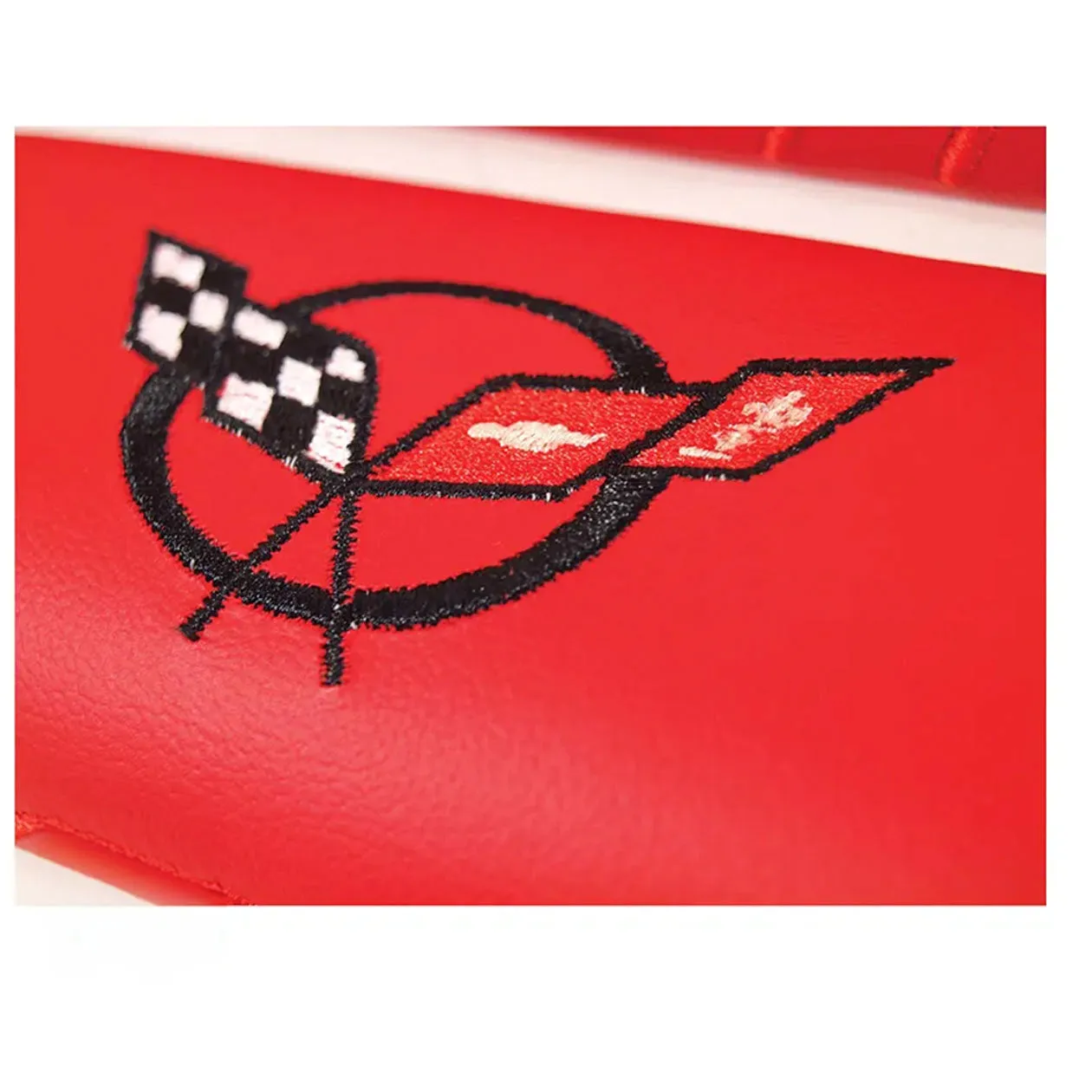 C5 Corvette Embroidered Leather Arm Rest Pads