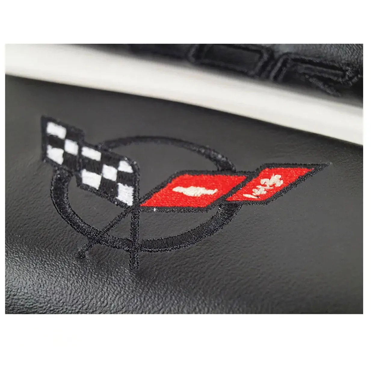 C5 Corvette Embroidered Leather Arm Rest Pads