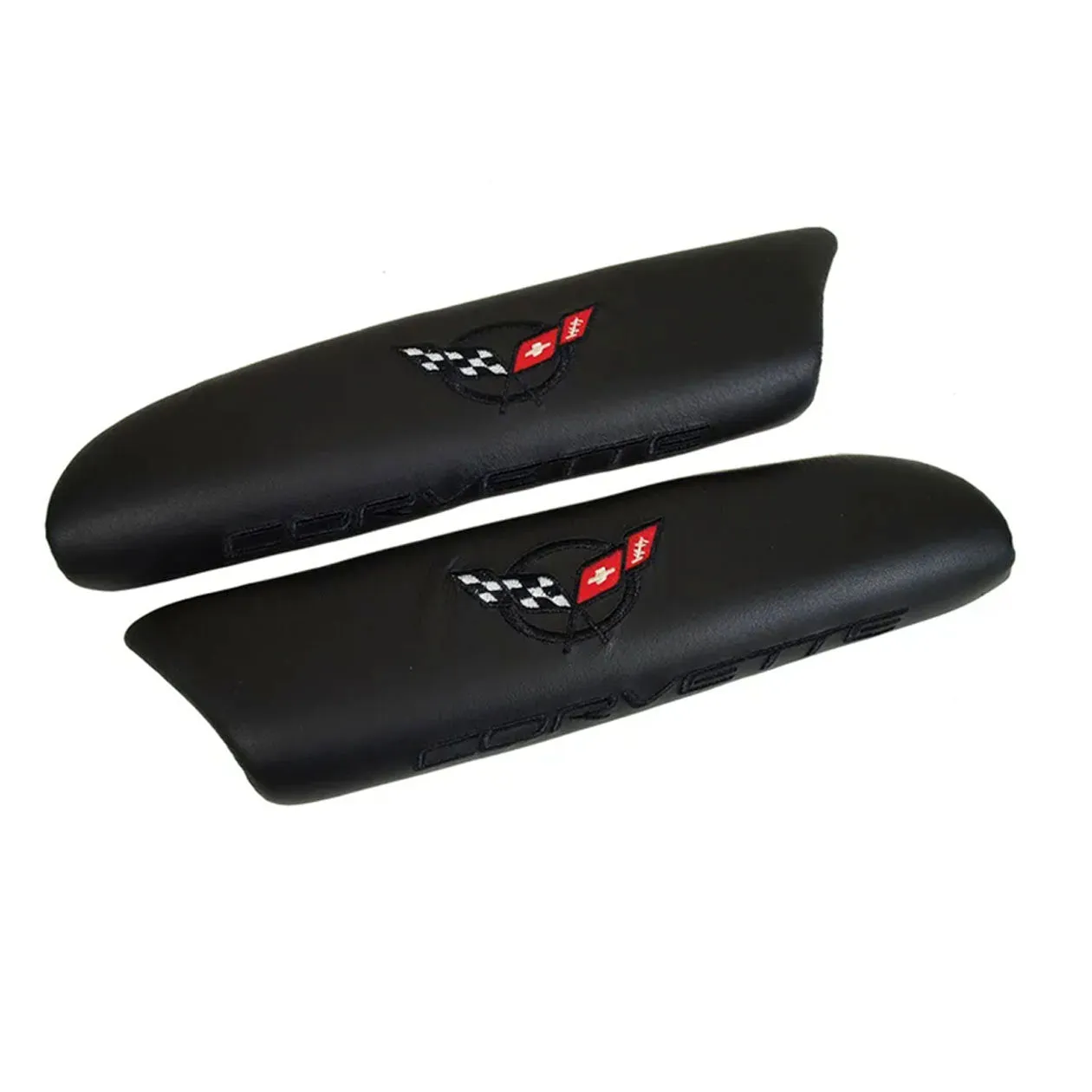 C5 Corvette Embroidered Leather Arm Rest Pads