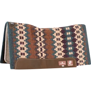 Classic Equine 32"X34" 3/4" Zone Blanket Top Saddle Pad- Teal/Slate