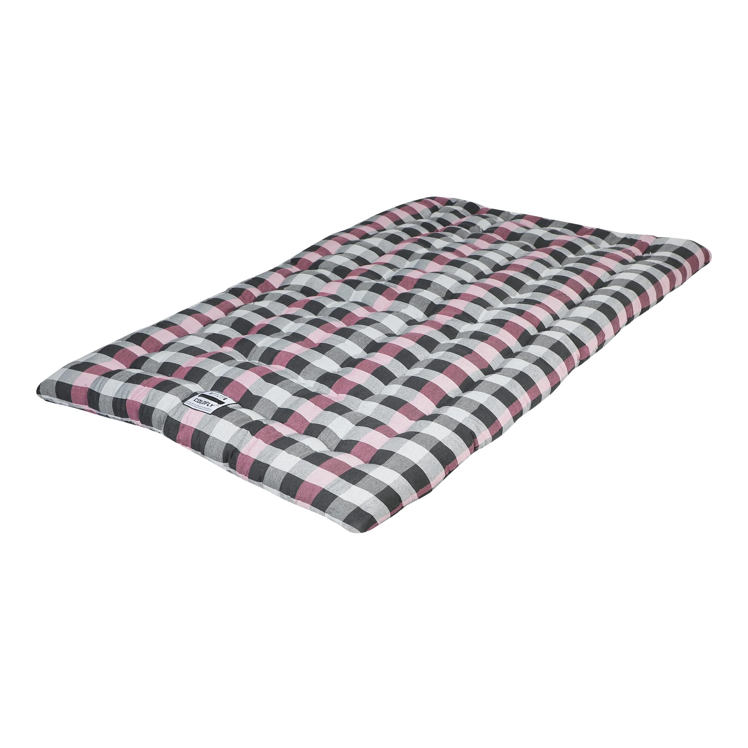 COLOFLY Cotton Filled Mattress Reversible & Soft for Queen Size Bed (4 x 6 ft or 72 x 48 x 4 Inch, Pink Colour)