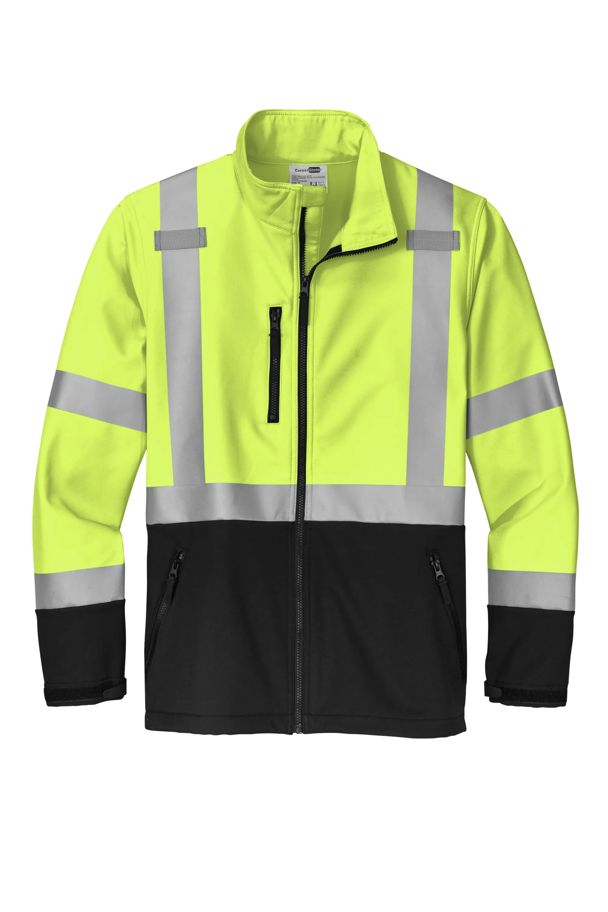 CornerStone® ANSI 107 Class 3 Soft Shell Jacket - Safety Yellow