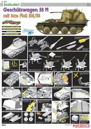 Dragon 1/35 Geschutzwagen 38 M mit 3cm Flak 103/38 | 6481