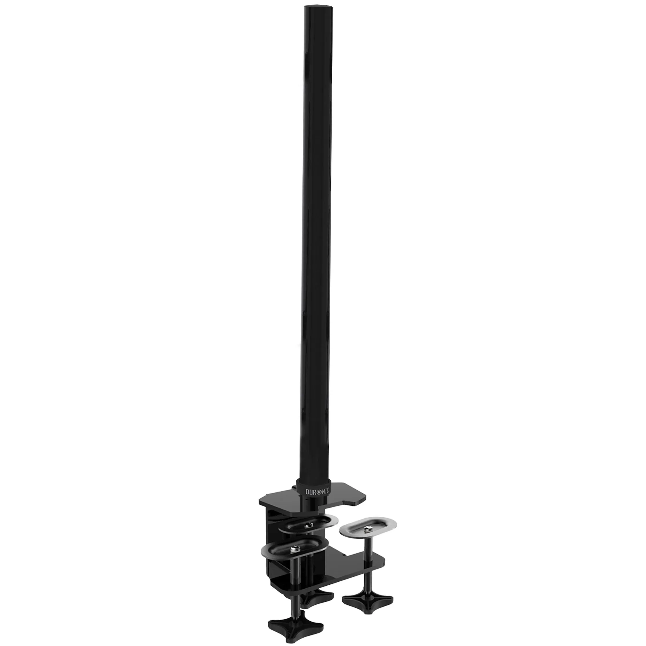 Duronic Monitor stand Pole DM453 80cm BLACK | Compatible with All Duronic Monitor arms | Steel | Extra Long | 800mm Length | Extra-Wide Clamp Included