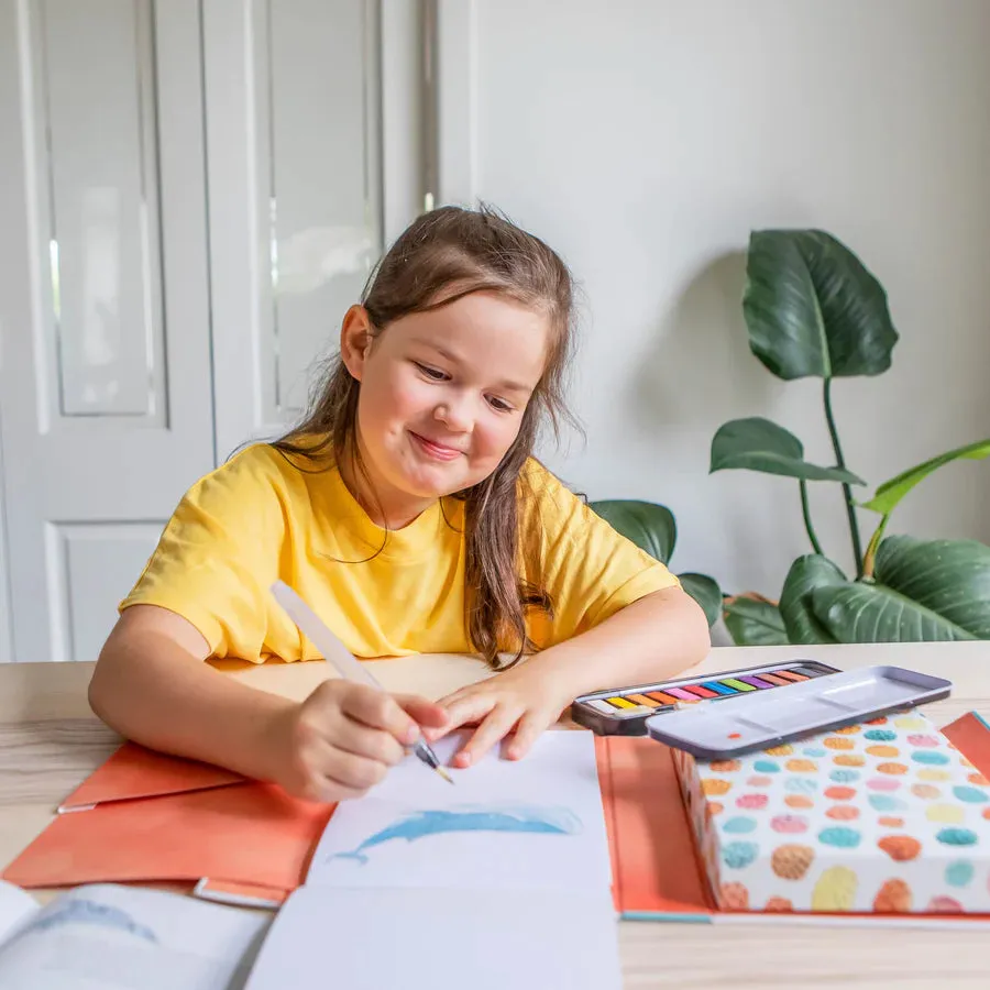 How to Paint Watercolour Animals - Kids Art Activity Set