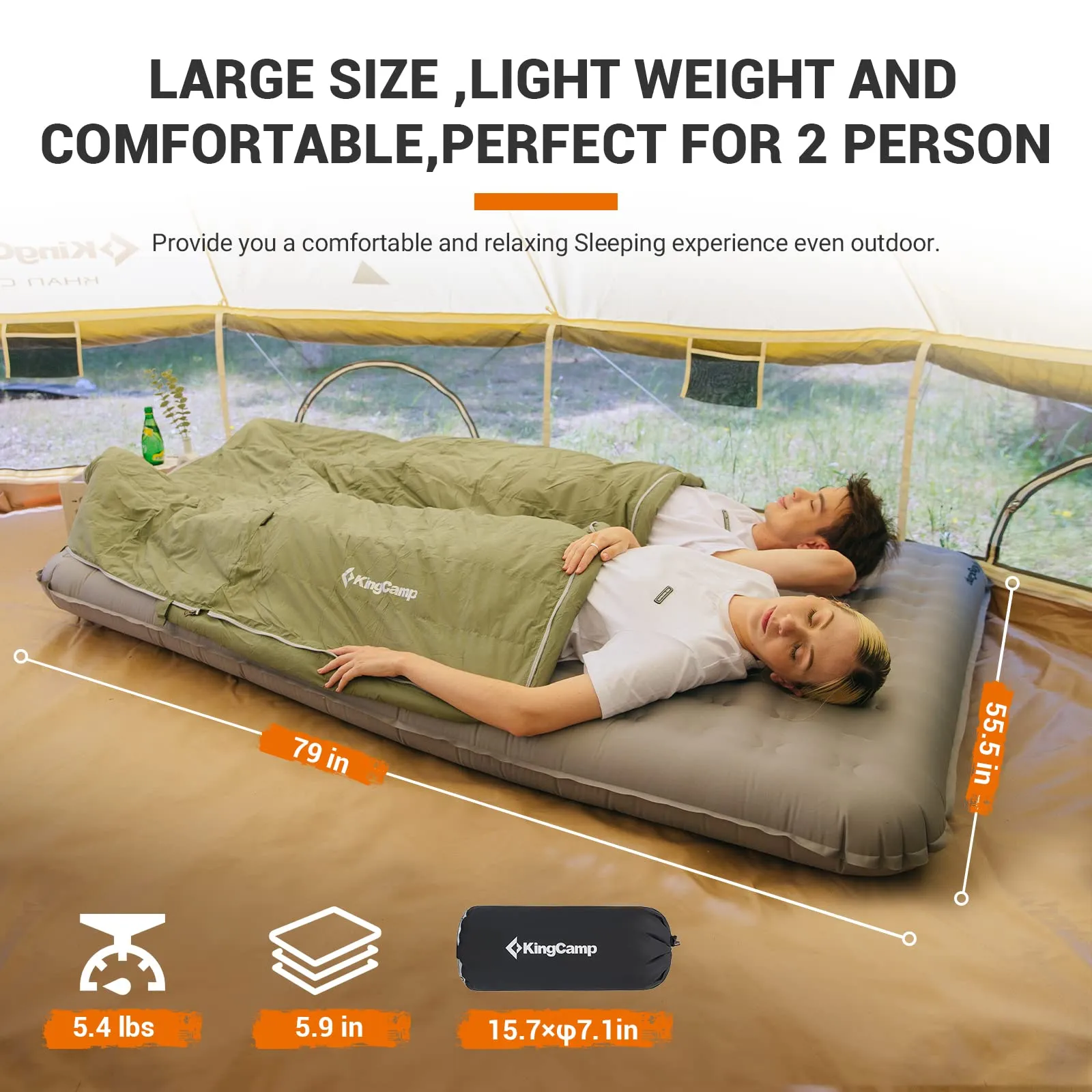 KingCamp Double Insulated Air Mattress Sleeping Pad