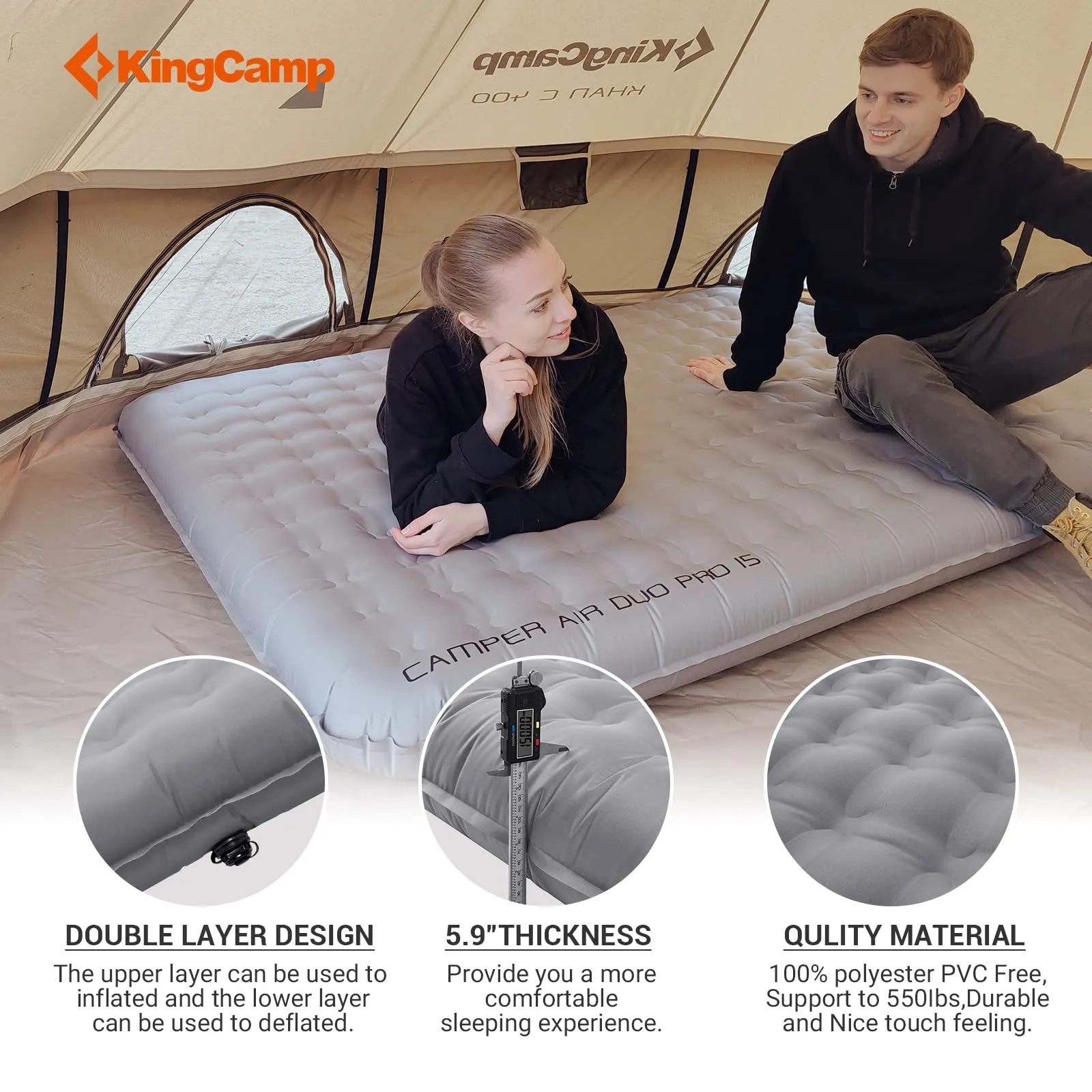 KingCamp Double Insulated Air Mattress Sleeping Pad