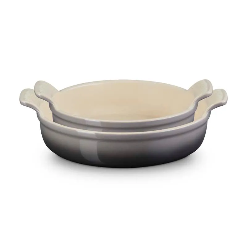 Le Creuset Stoneware Round Baking Dish Set 20cm & 24cm