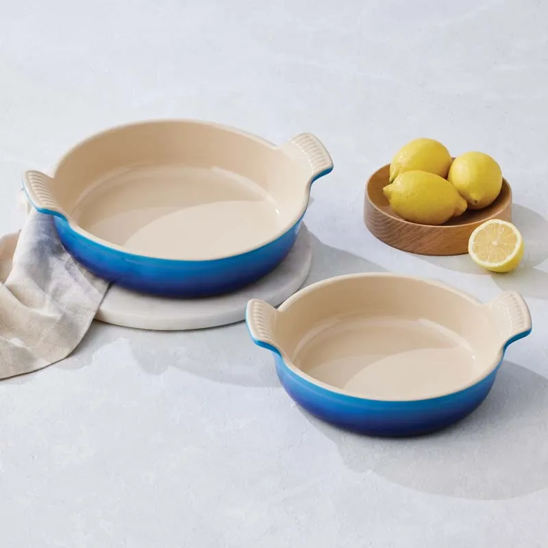 Le Creuset Stoneware Round Baking Dish Set 20cm & 24cm