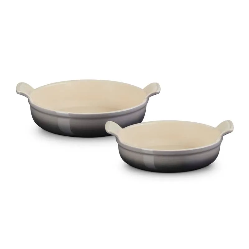 Le Creuset Stoneware Round Baking Dish Set 20cm & 24cm