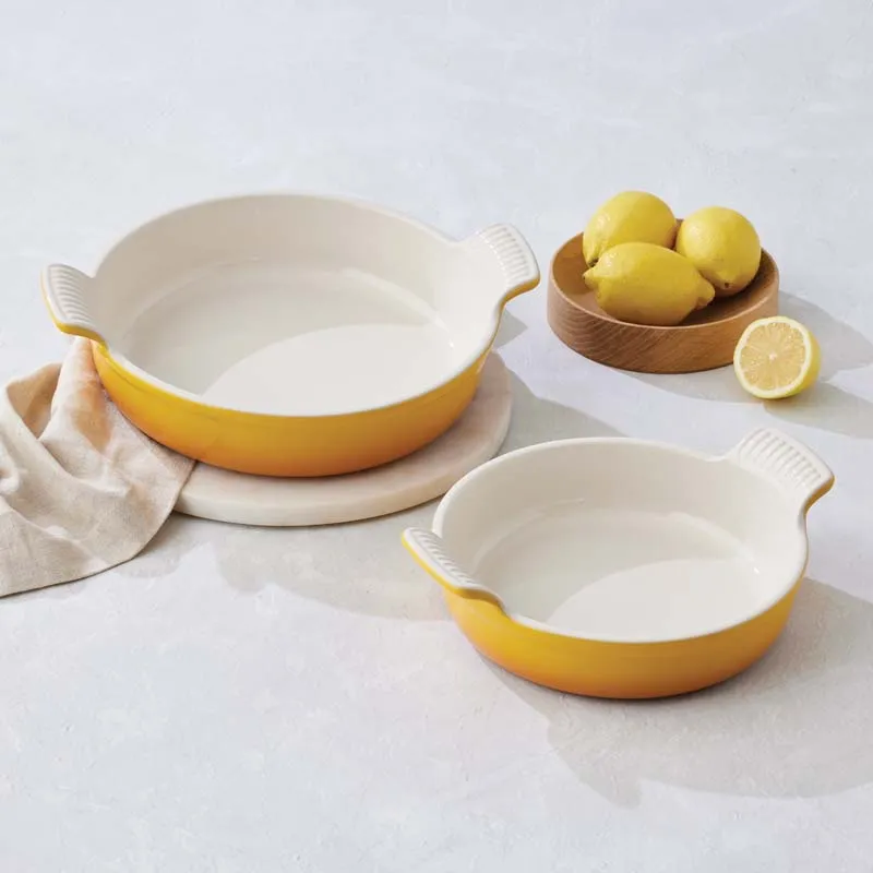 Le Creuset Stoneware Round Baking Dish Set 20cm & 24cm