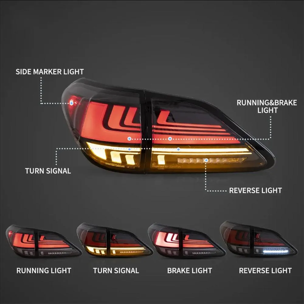 LED Tail Lights Assembly With Dynamic Welcome Lighting For 2008-2014 Lexus RX Series 3th Gen (AL10)(JAPAN BUILT)