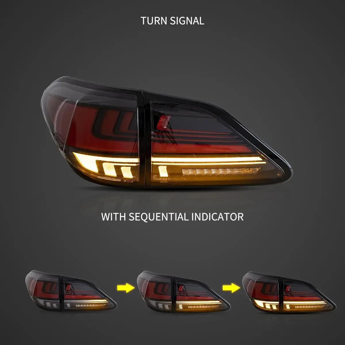 LED Tail Lights Assembly With Dynamic Welcome Lighting For 2008-2014 Lexus RX Series 3th Gen (AL10)(JAPAN BUILT)