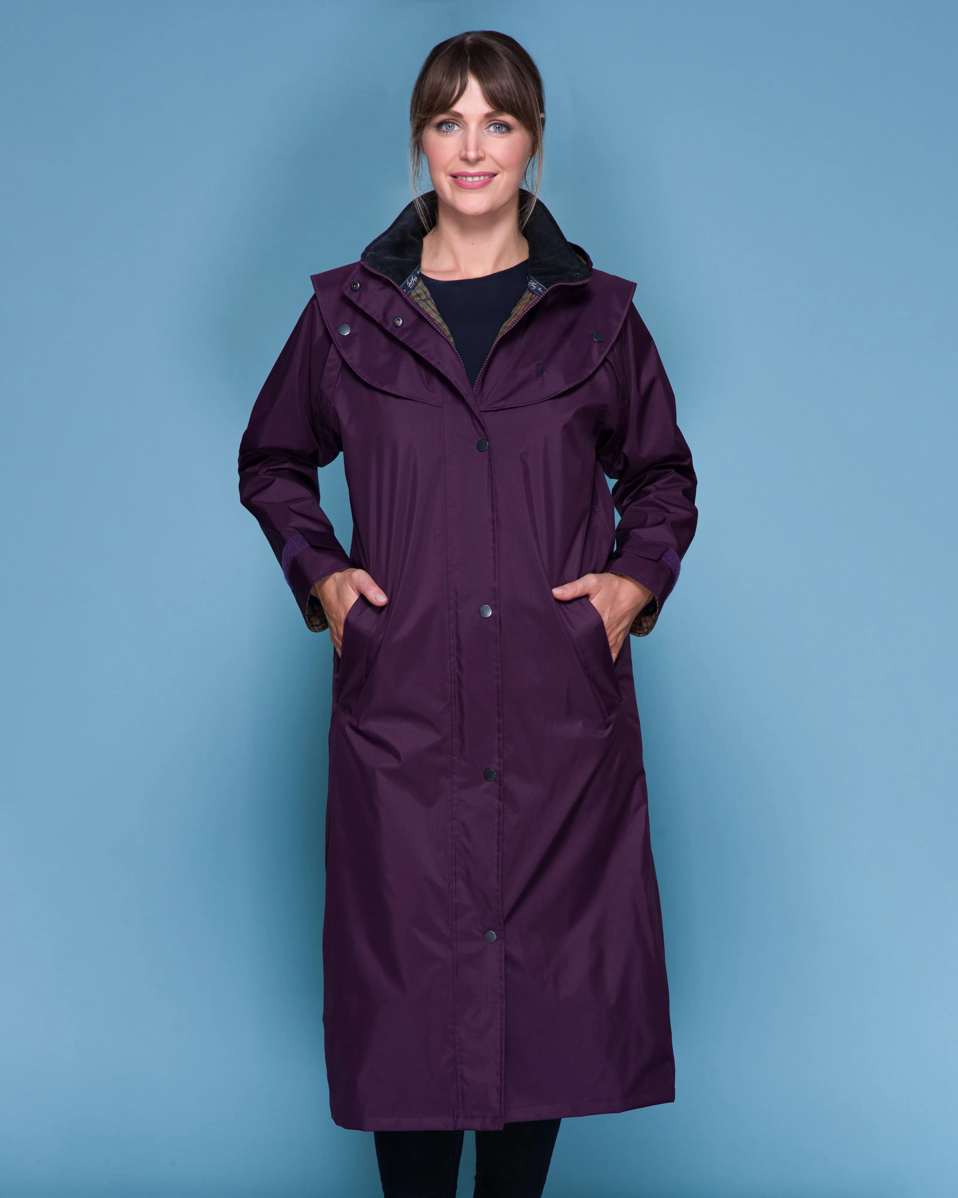 Malvern Ladies Waterproof Coat - Blackberry