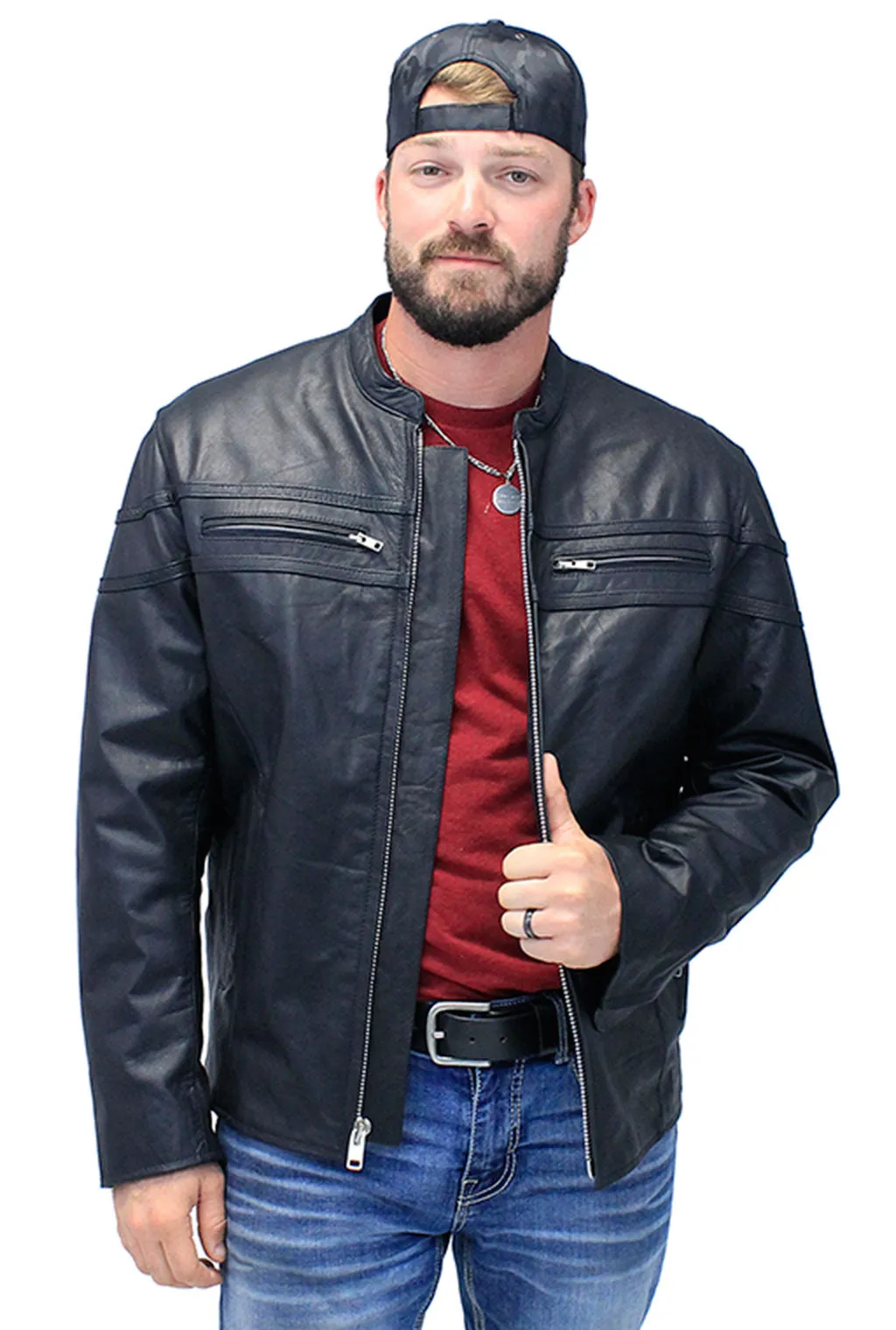 Men's Vented Side Zip Scooter Jacket #M2692GZK