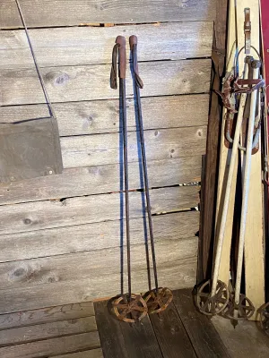 Metal Downhill Ski Poles 1940s