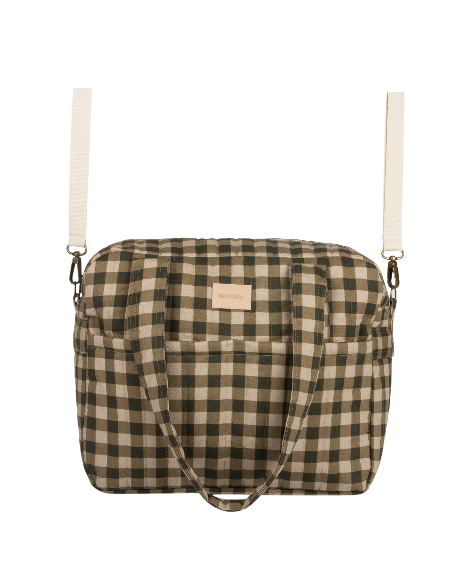 Nobodinoz Waterproof Buggy Organizer | Green Checks