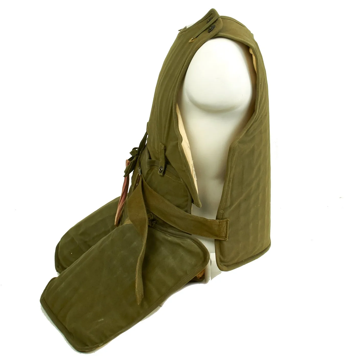 Original U.S. WWII USAAF Complete M1 Flak Vest with M5 Leg & Groin Armor for Seated Personnel