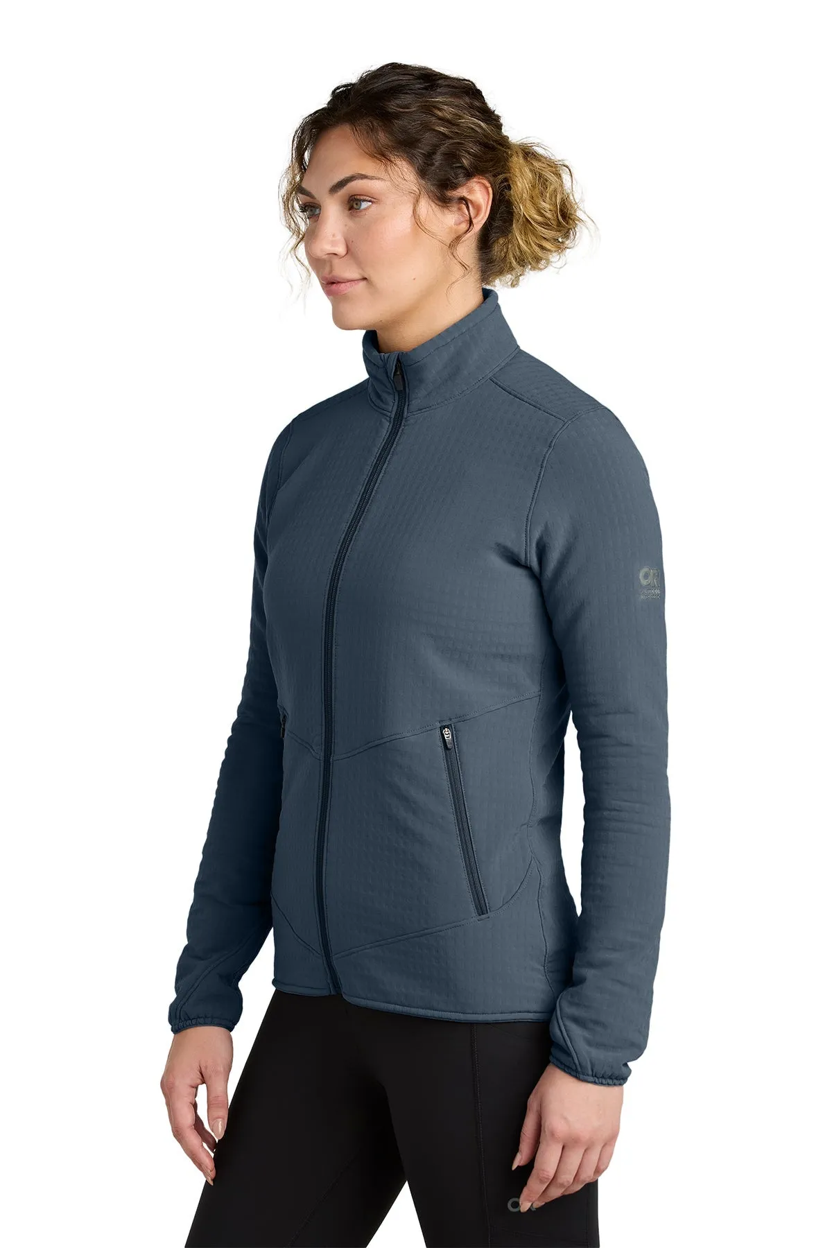 Outdoor Research Womens Grid Soft Shell Custom Jackets, Naval Blue