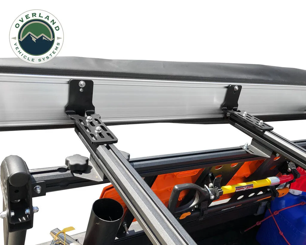 Overland Vehicle Systems 180 Awning with Bracket Kit for Mid - High Roofline Vans