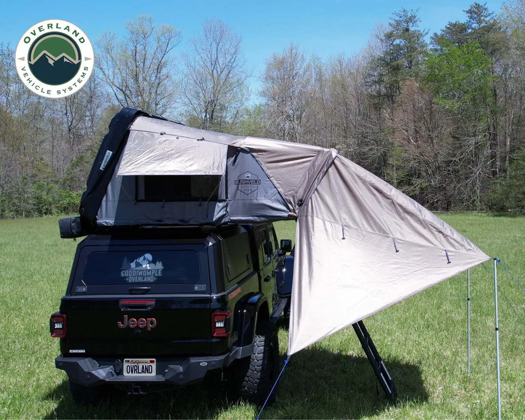 Overland Vehicle Systems 18089903 Bushveld Awning for 4 Person Roof Top Tent