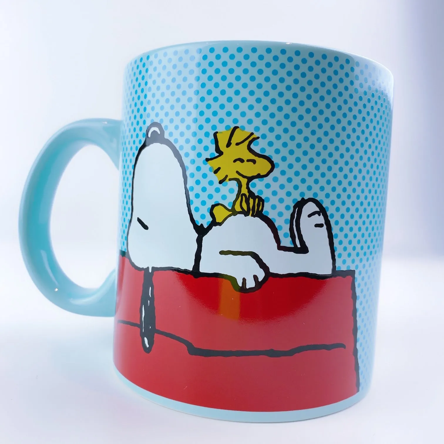 Peanuts Snoopy & Woodstock On Red Dog House Mug 20 oz