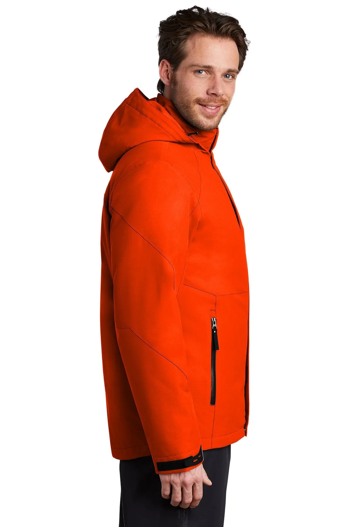 Port Authority Insulated Waterproof Custom Tech Jackets, Fire Orange