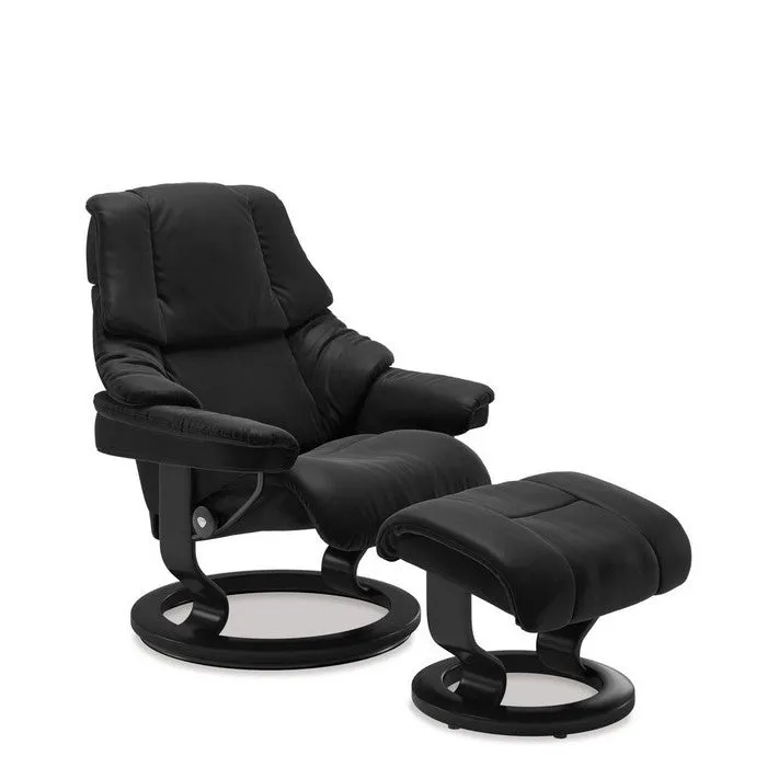 Stressless® Reno Large Leather Recliner - Classic Base (Paloma Black)