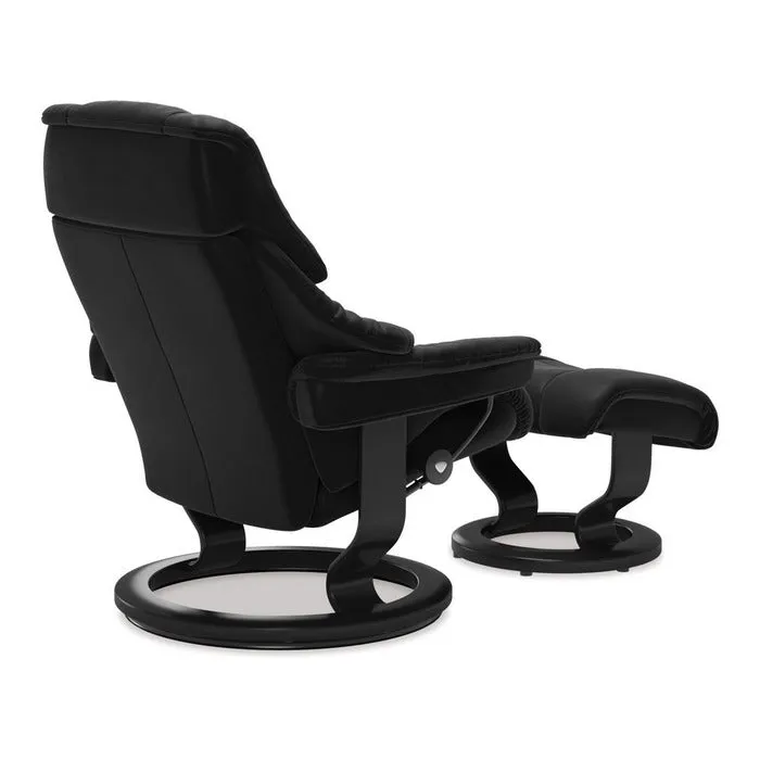 Stressless® Reno Large Leather Recliner - Classic Base (Paloma Black)