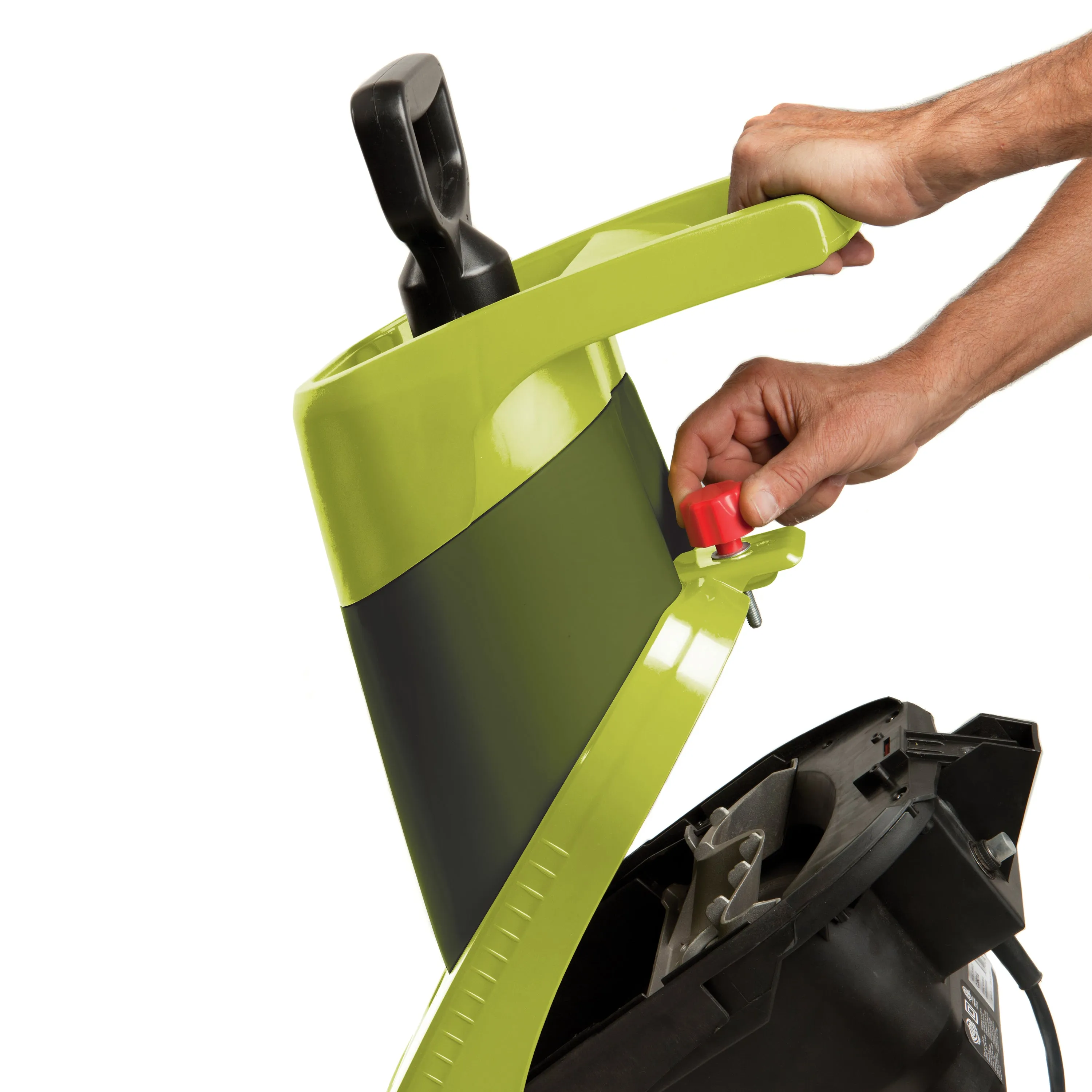 Sun Joe CJ602E Electric Wood Chipper | 17:1 Reduction | 15-Amp | 1.57-inch Max Cutting Diameter (Green)