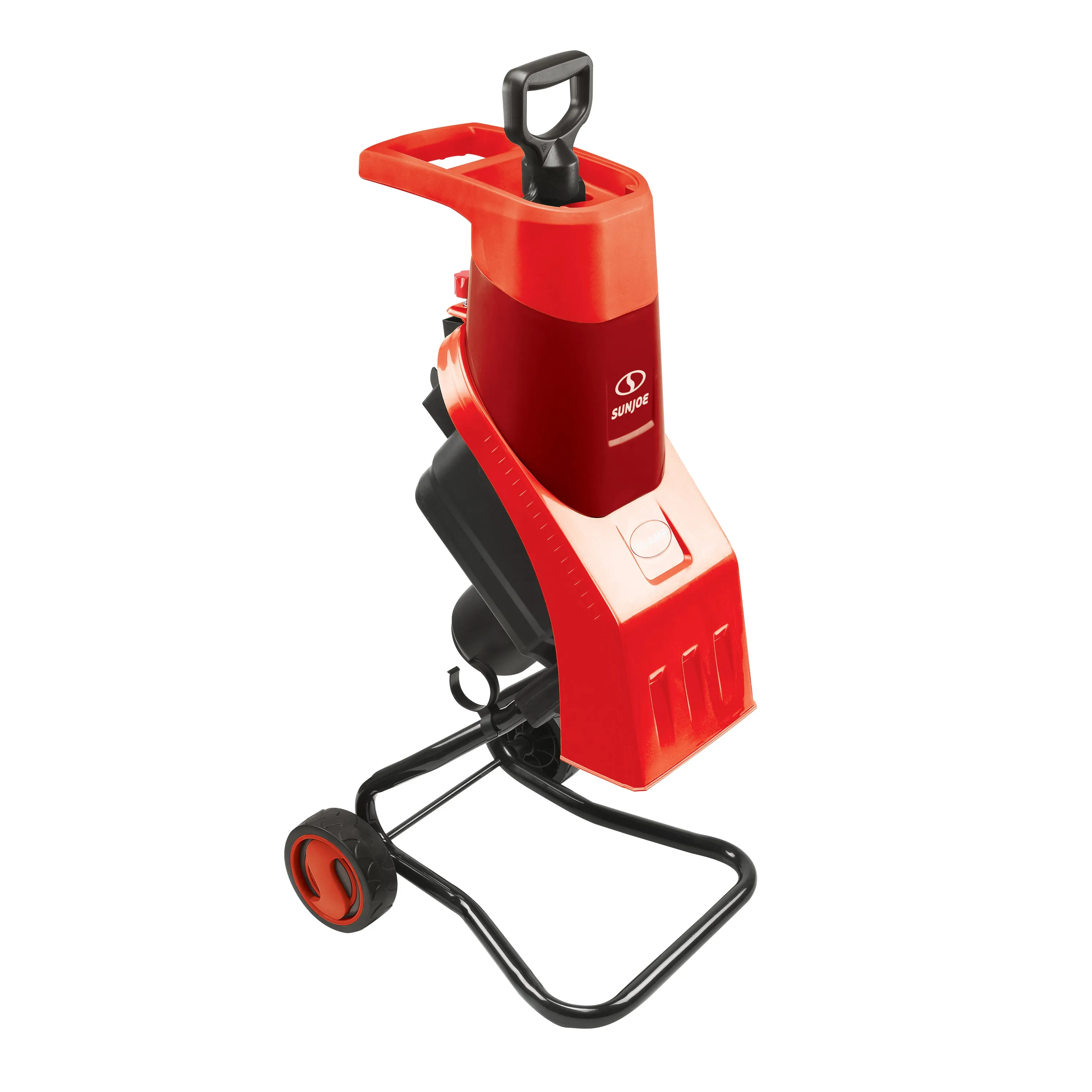 Sun Joe CJ602E-RED Electric Wood Chipper | 17:1 Reduction | 15-Amp (Red)