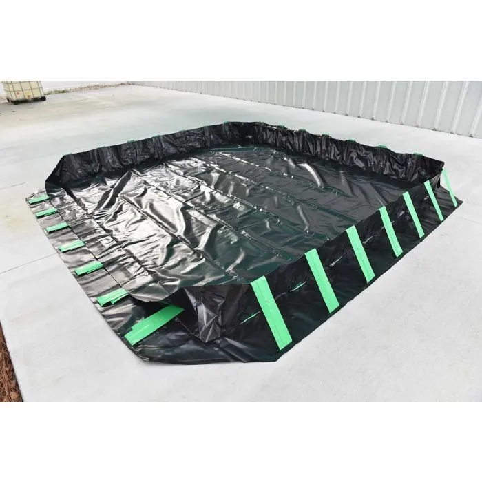 UltraTech 8696 Containment Berm, Compact Model, 14' x 54' x 1', 24 MIL PVC, Black, 1 Each