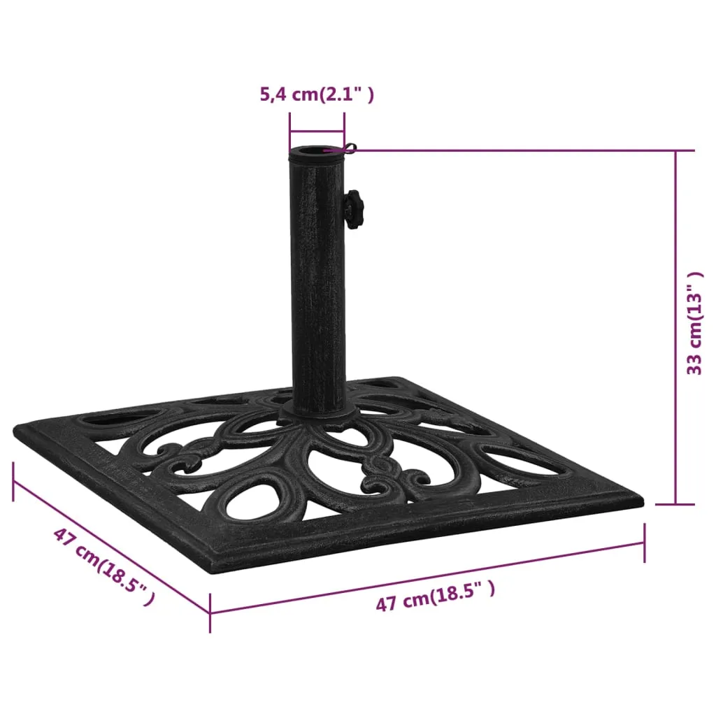 Umbrella Base Black 47x47x33 cm Cast Iron